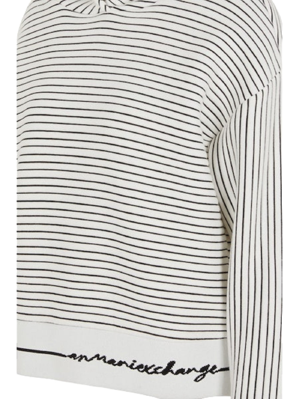 ARMANI EXCHANGE Women's Hoodie Sweatshirt with Striped Design