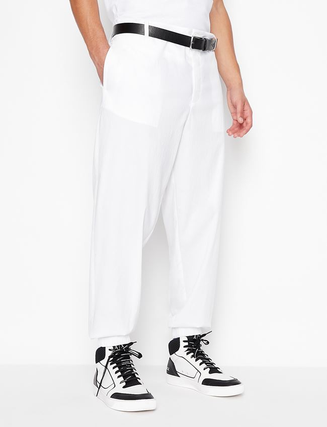 ARMANI EXCHANGE Stylish Stretch Linen Blend Pants for Men