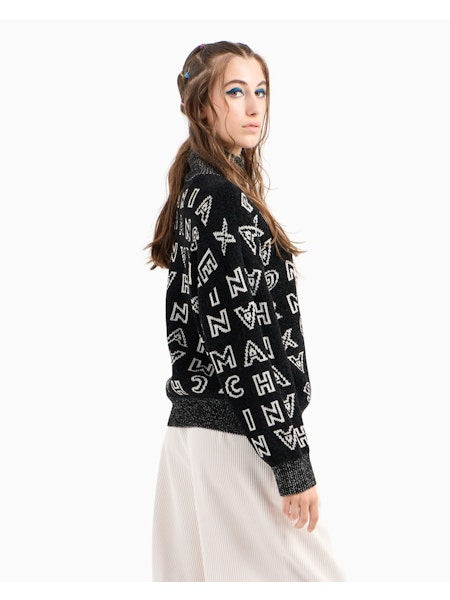 ARMANI EXCHANGE Women's Loose Fit Mock Neck Pullover