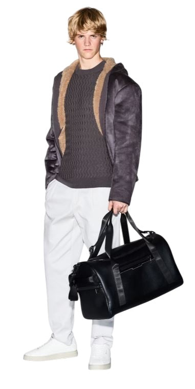 ARMANI EXCHANGE Textured Crewneck Sweater for Men