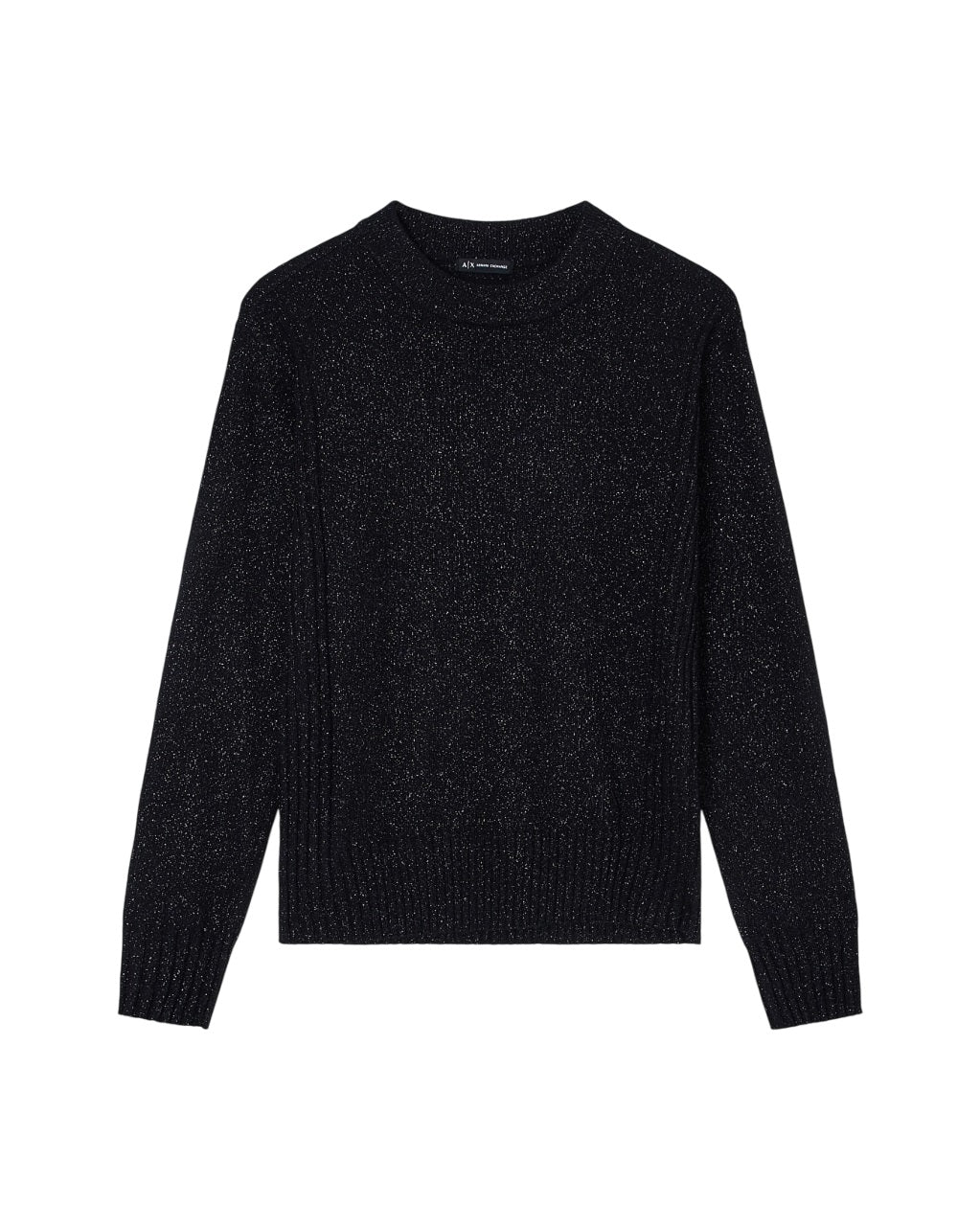 ARMANI EXCHANGE Women's Shiny Sweater with Classic Crew Neck