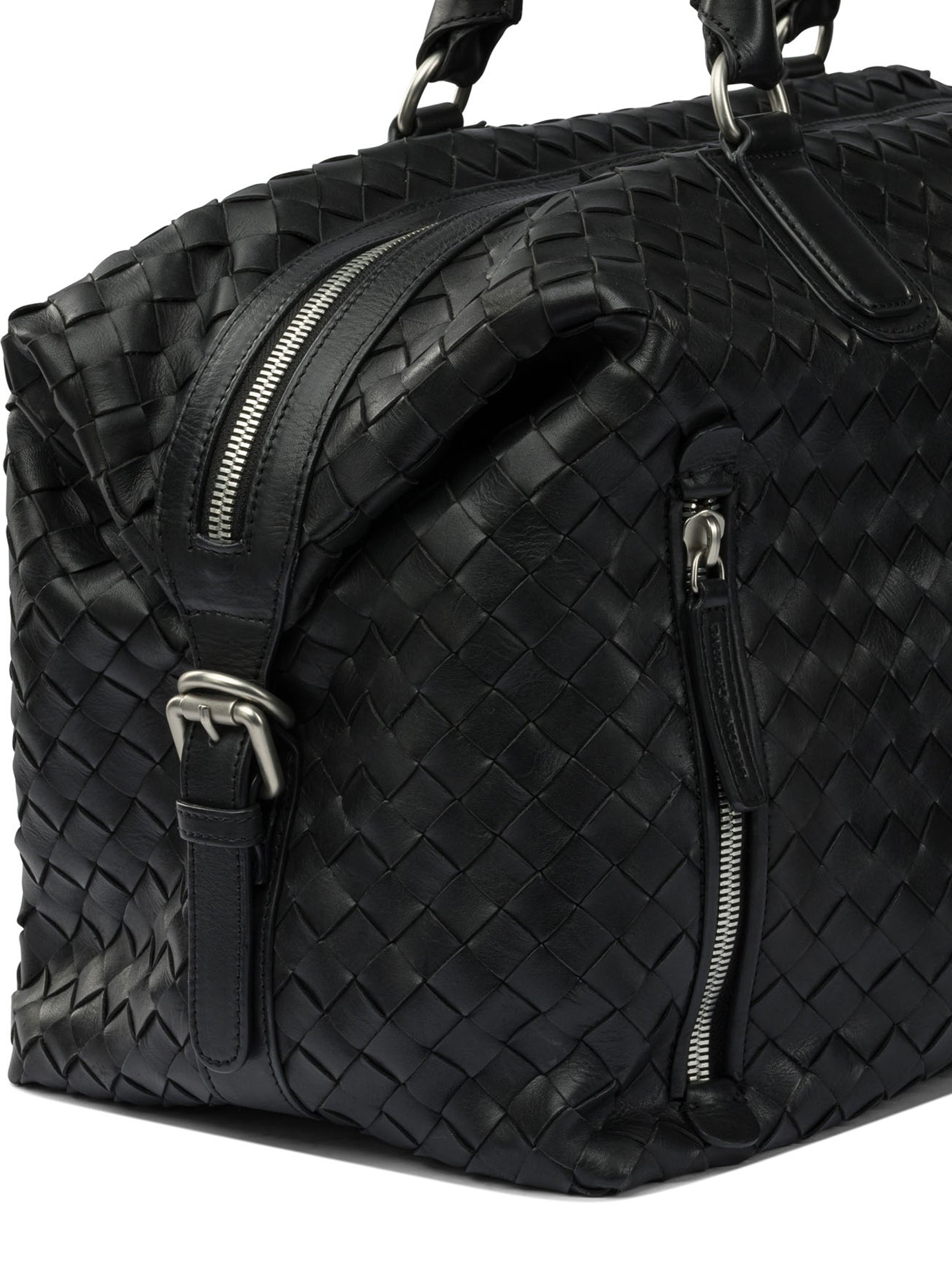 OFFICINE CREATIVE Handcrafted Travel Handbag with Reinforced Handles and Adjustable Strap