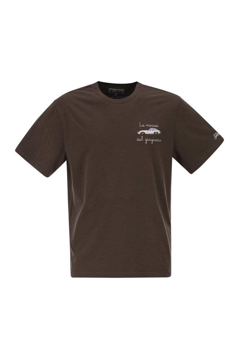 MC2 SAINT BARTH Men's Embroidered Cotton T-Shirt