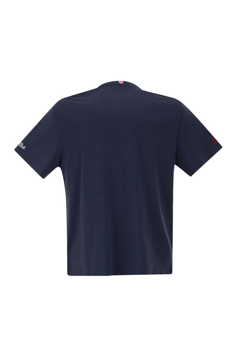 MC2 SAINT BARTH Men's Cotton T-Shirt with Embroidered Details