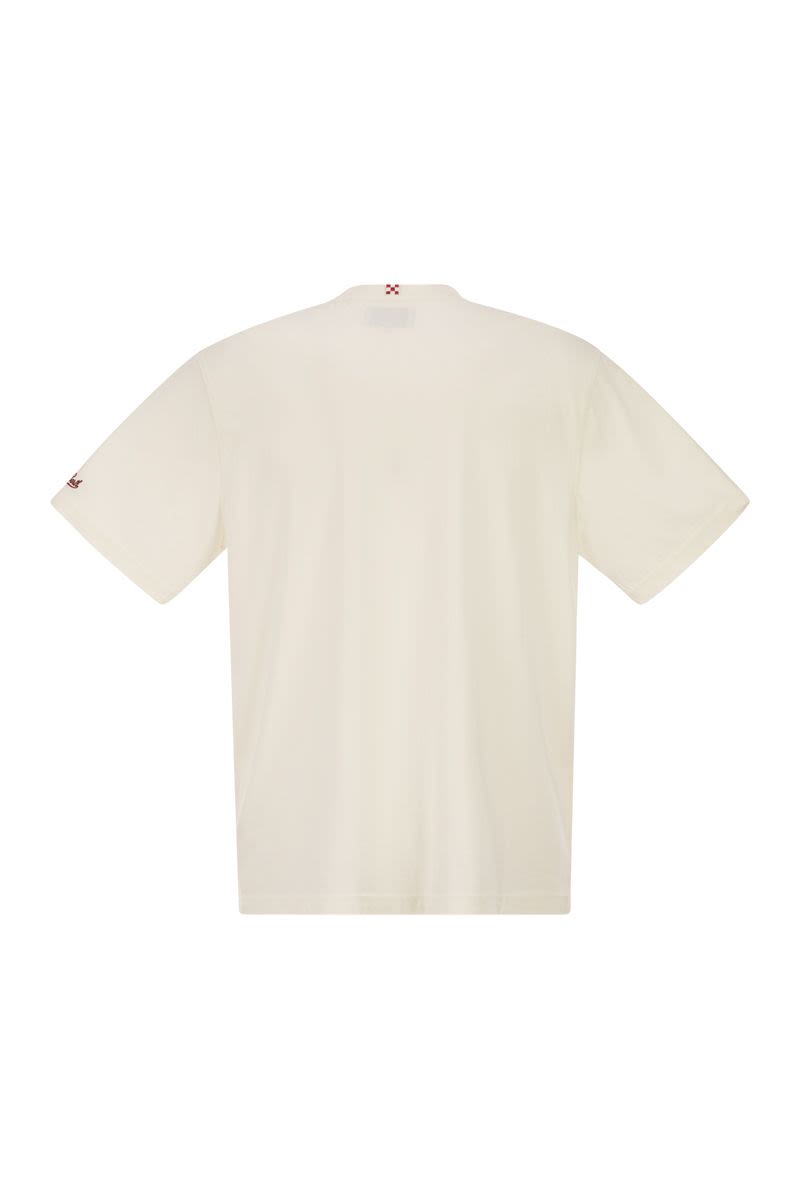 MC2 SAINT BARTH Men's Mini Cotton T-Shirt with Embroidered Details