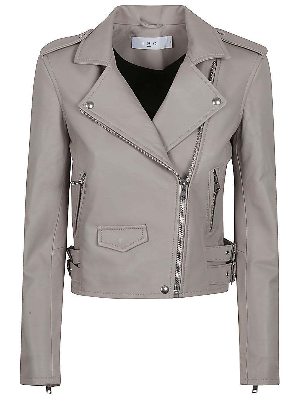 IRO Women's Classic Leather Biker Jacket - Size 38