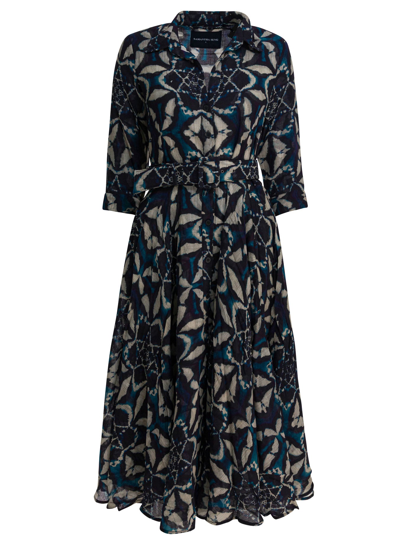 SAMANTHA SUNG Printed Wool Dress for Women - Fall 2025