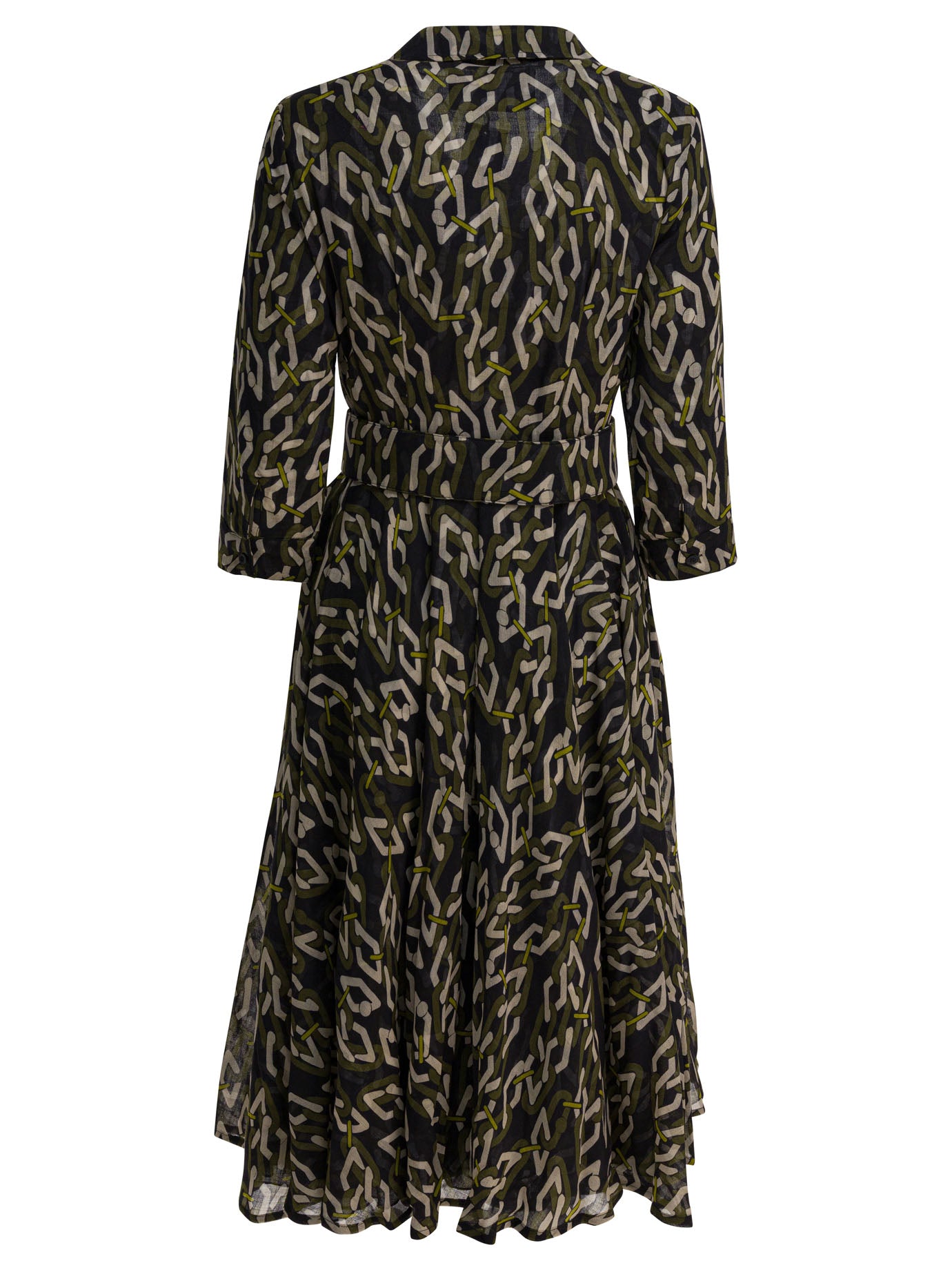 SAMANTHA SUNG Mini Chain Print Wool Dress