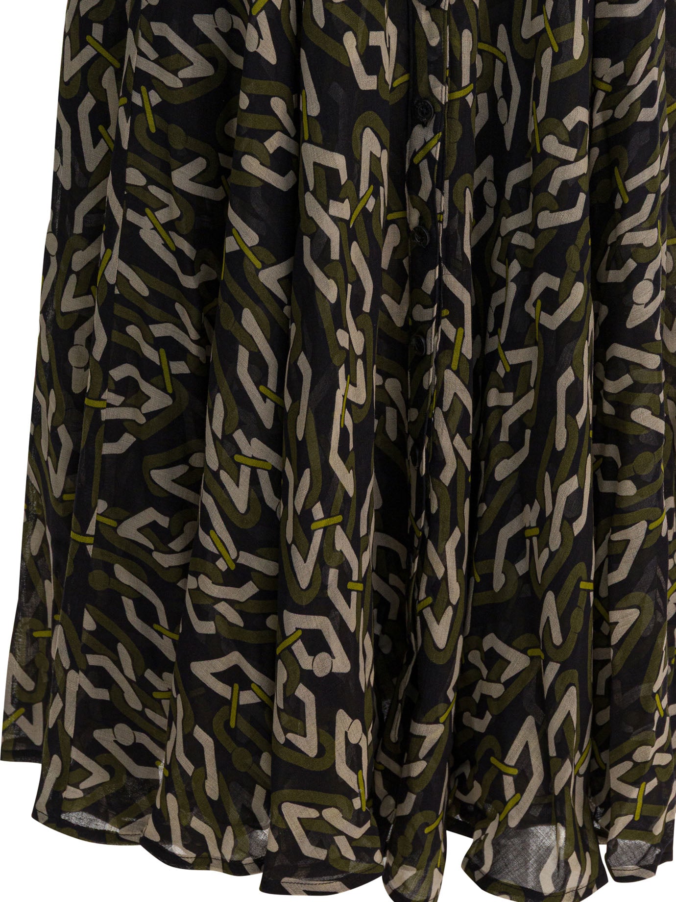 SAMANTHA SUNG Mini Chain Print Wool Dress