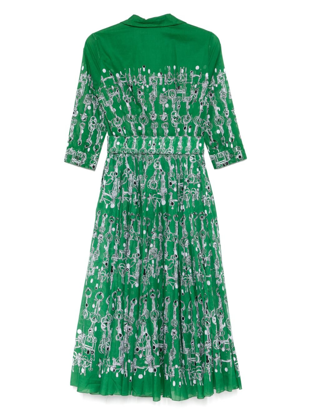 SAMANTHA SUNG Aster Printed Cotton Shirtdress