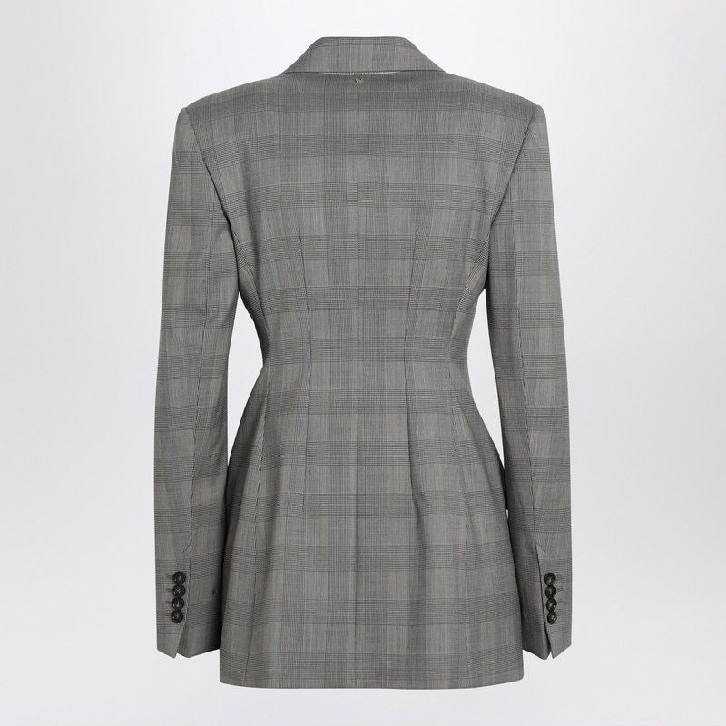 MAX MARA SPORTMAX Double-Breasted Mini Jacket in Prince of Wales Check