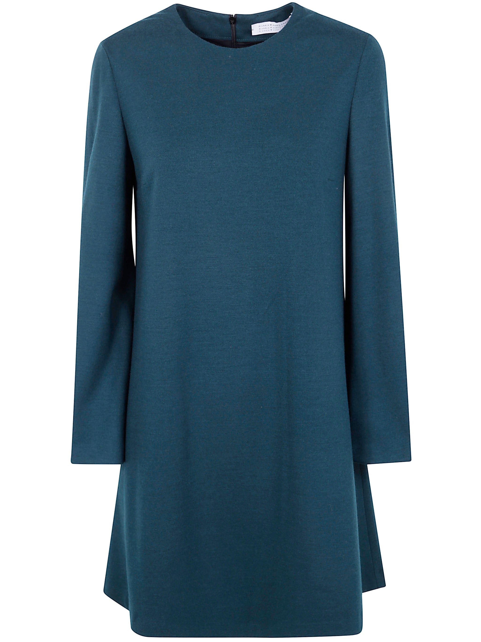 HARRIS WHARF LONDON Women’s Bell Sleeves Mini Dress in Superfine Merino Wool