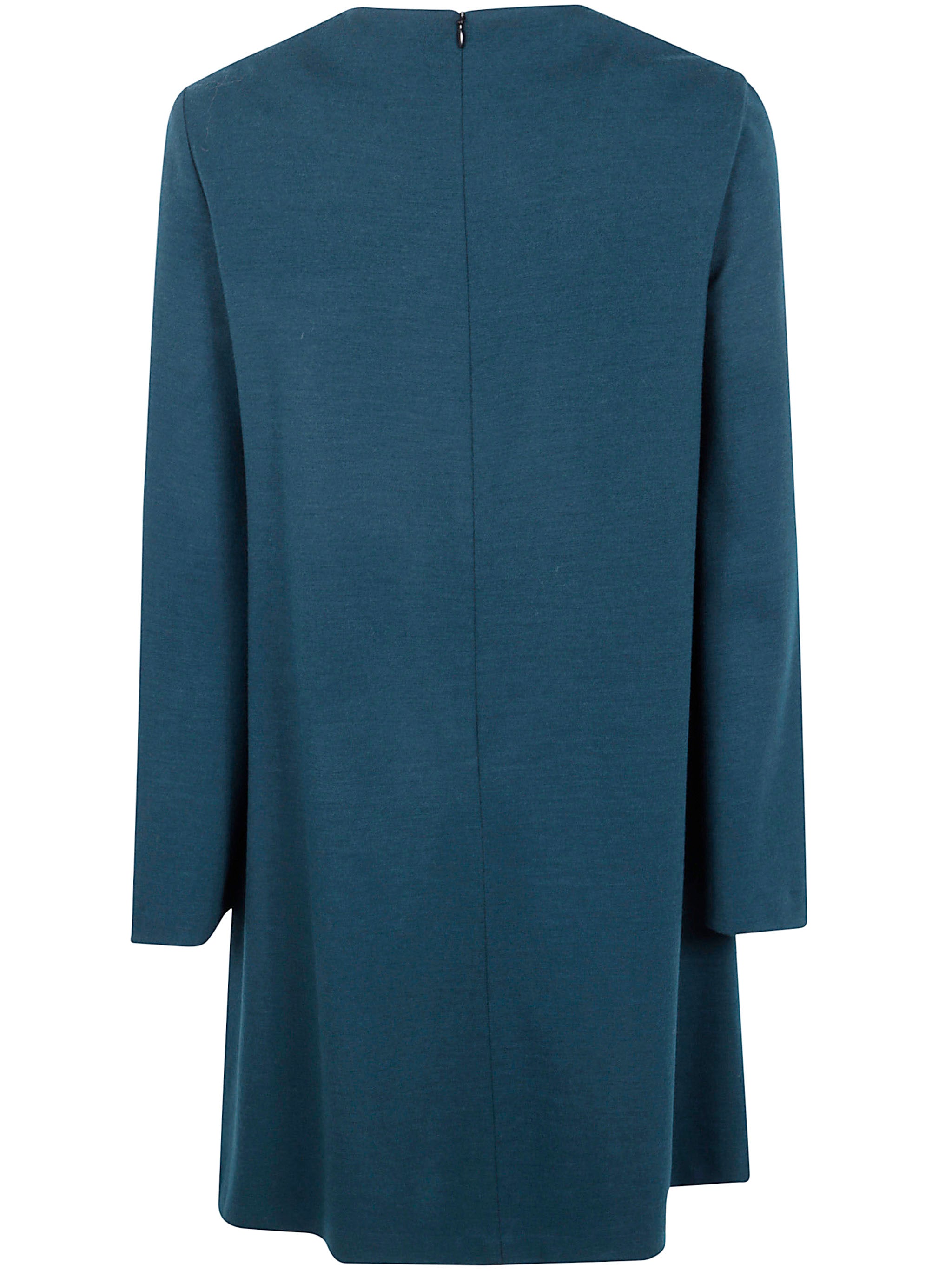 HARRIS WHARF LONDON Women’s Bell Sleeves Mini Dress in Superfine Merino Wool