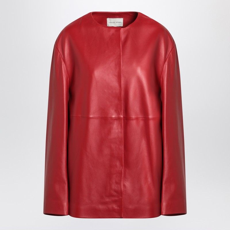 LOULOU STUDIO Crew Neck Leather Jacket