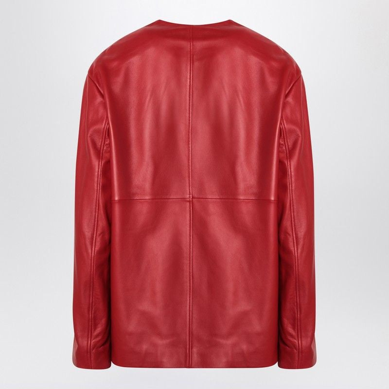 LOULOU STUDIO Crew Neck Leather Jacket