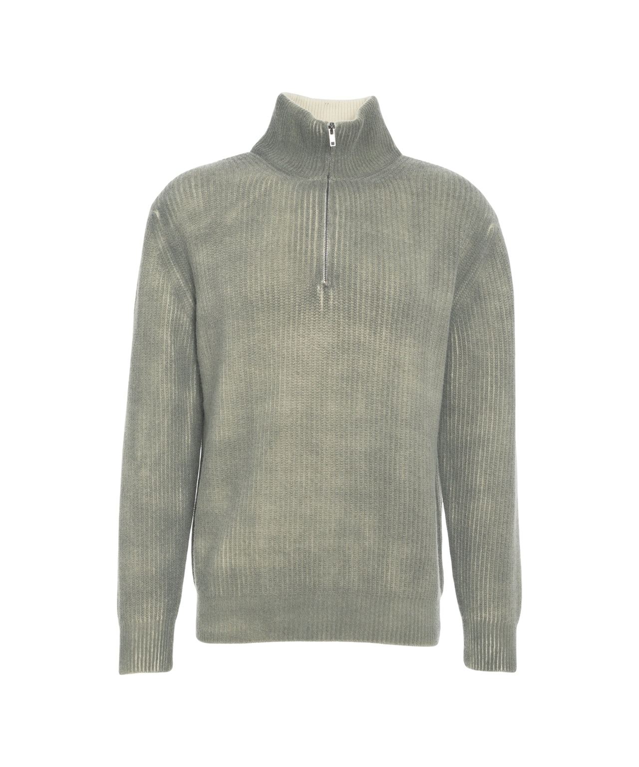ATOMO FACTORY Stylish Turtleneck Pullover with Half-Zip - FW25