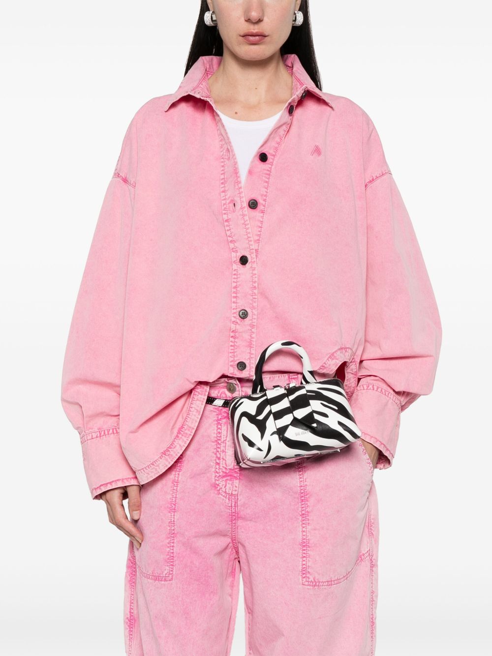 ATTICO Mini Zebra-Print Handbag