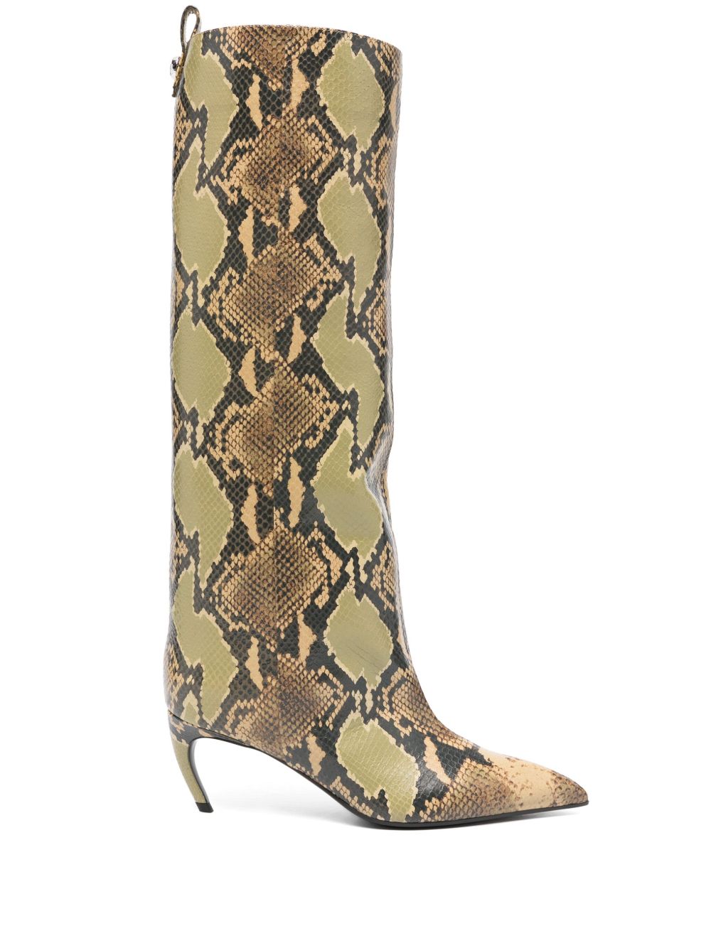 ATTICO Elegant Python-Print Ankle Boots for Women