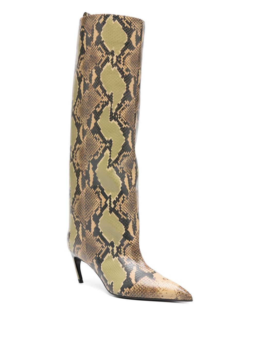 ATTICO Elegant Python-Print Ankle Boots for Women