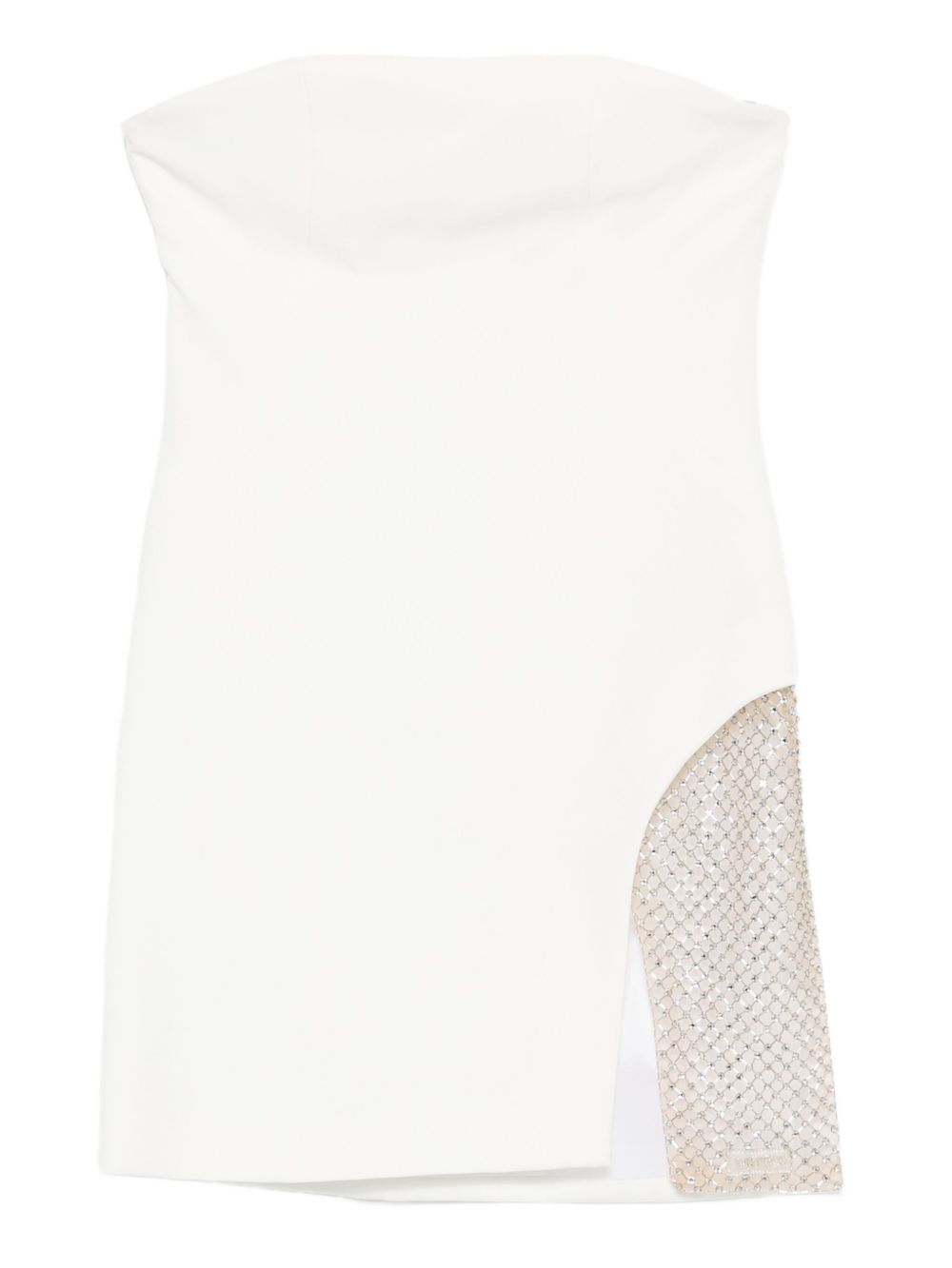 ATTICO Strapless Mini Dress with Crystal Embroidery