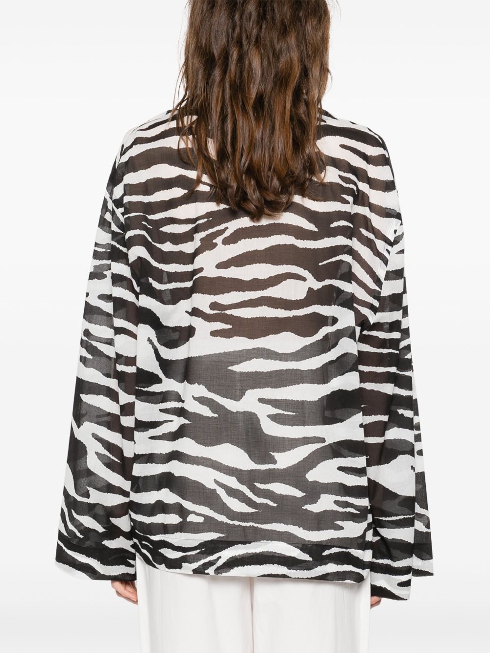ATTICO Chic Zebra Print Blouse for Women - FW25