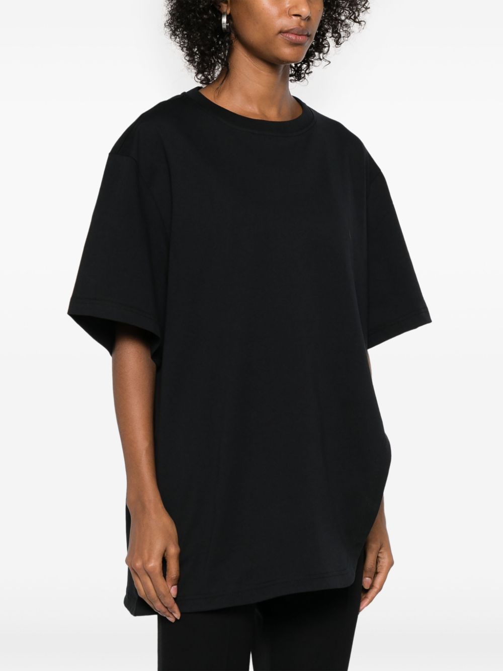 ATTICO Oversized Lightweight Cotton T-Shirt with Stylish Slit