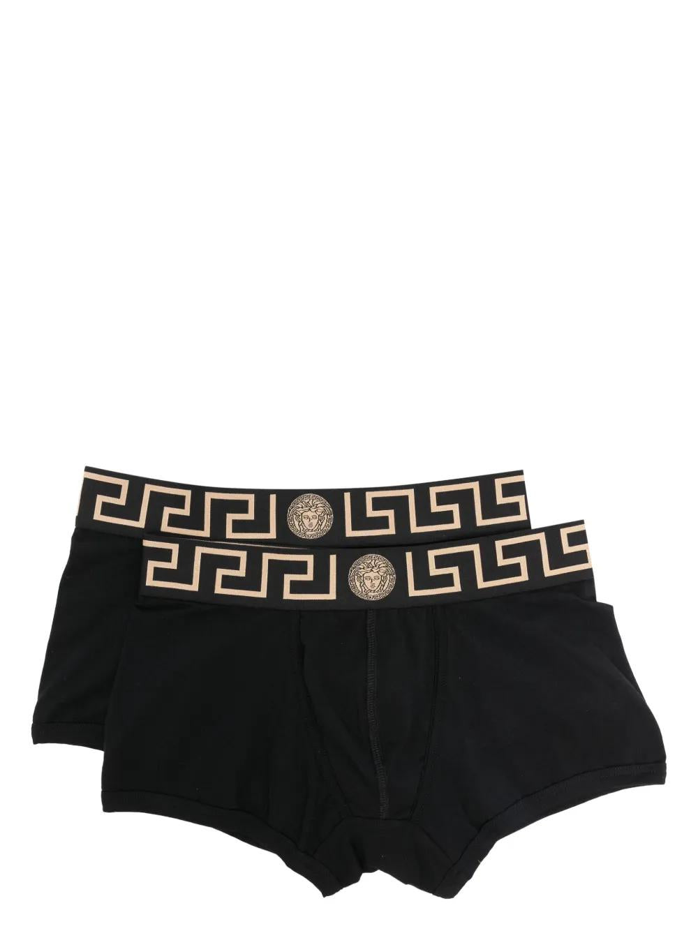 VERSACE Stretch Cotton Boxer Set - Bi-Pack Trunk T-Shirt