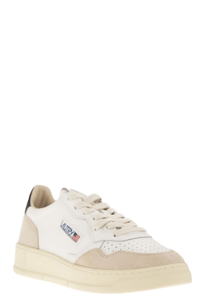 AUTRY Retro-Inspired Low Top Leather and Suede Sneakers