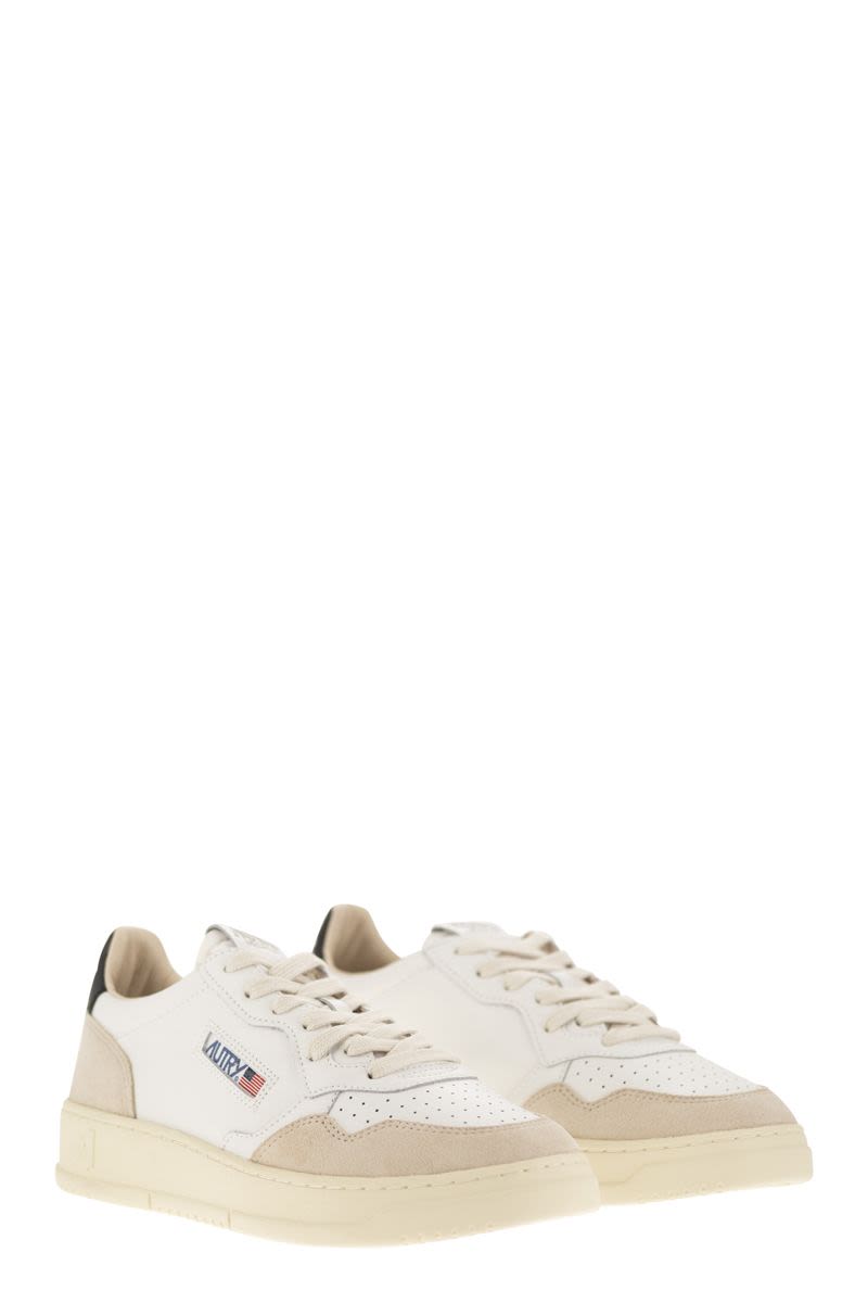 AUTRY Retro-Inspired Low Top Leather and Suede Sneakers