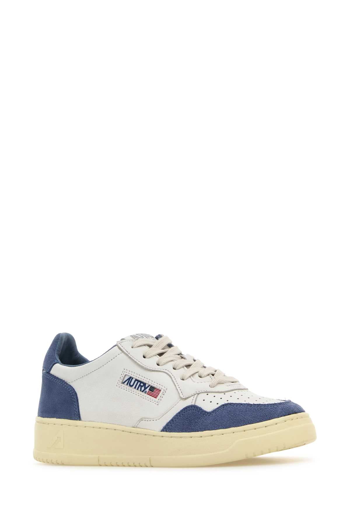 AUTRY Two-Tone Leather and Suede Medalist Sneaker for Women
