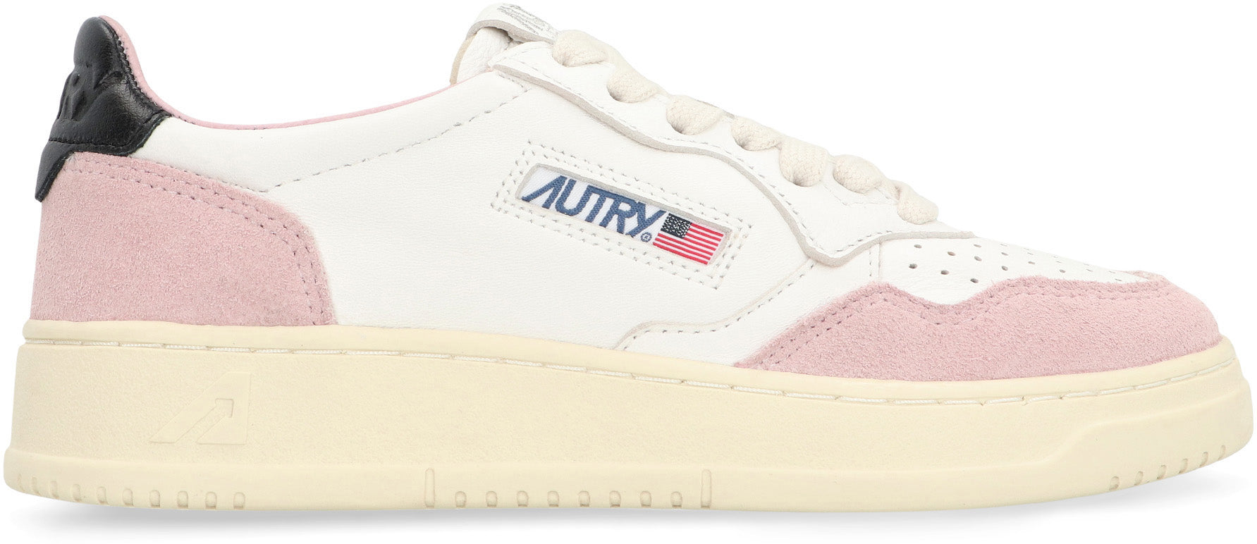 AUTRY Leather Sneaker with Contrasting Heels for Women