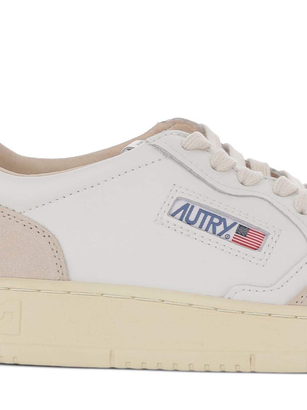 AUTRY Vintage-Inspired Low Leather and Suede Sneakers for Women