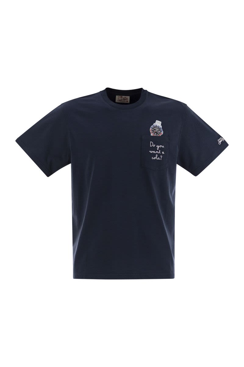 MC2 SAINT BARTH Austin Mini T-Shirt with Embroidered Pocket