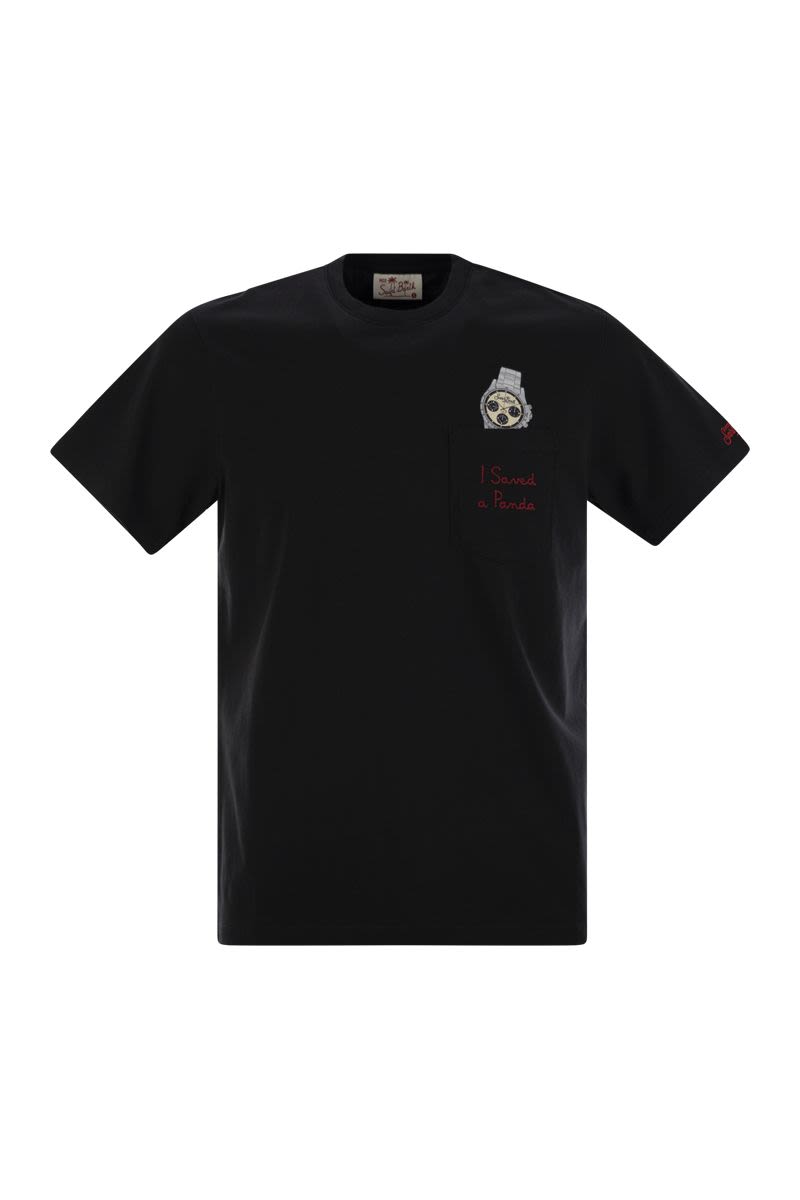 MC2 SAINT BARTH Austin Mini T-Shirt with Embroidered Pocket