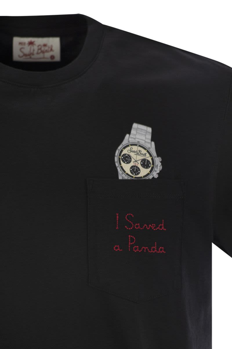 MC2 SAINT BARTH Austin Mini T-Shirt with Embroidered Pocket