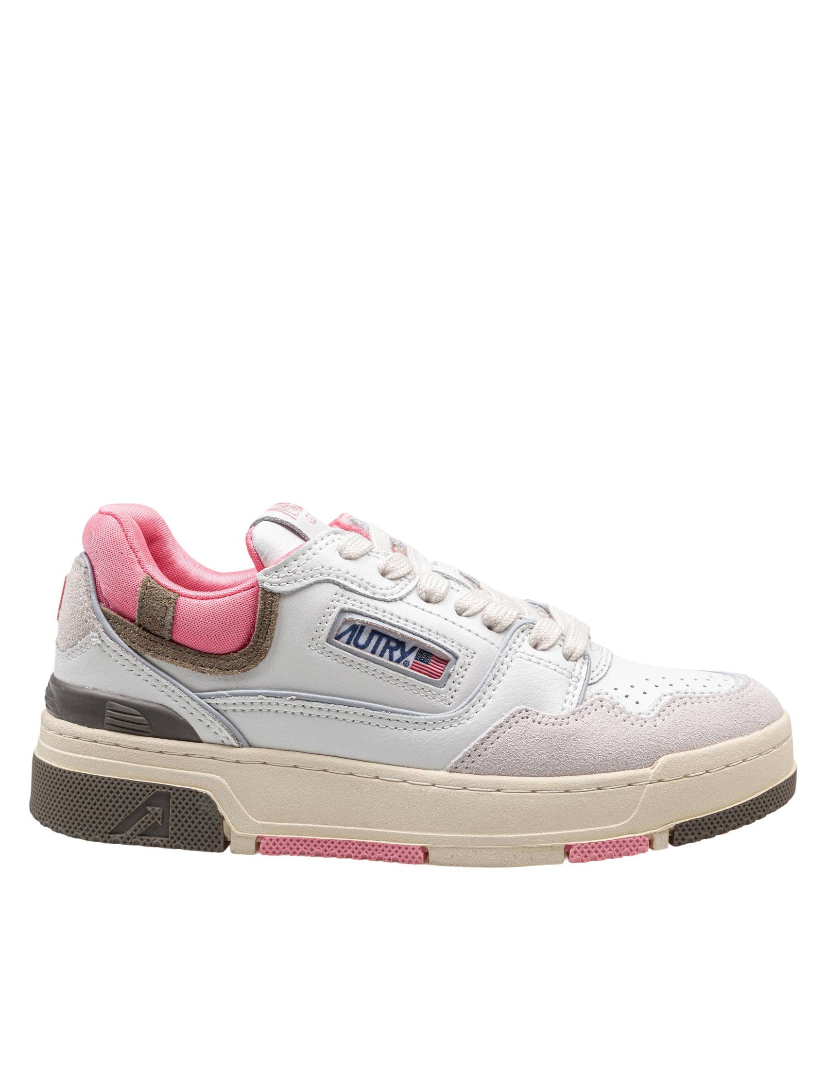 AUTRY Suede and Nubuck Low-Top Sneakers