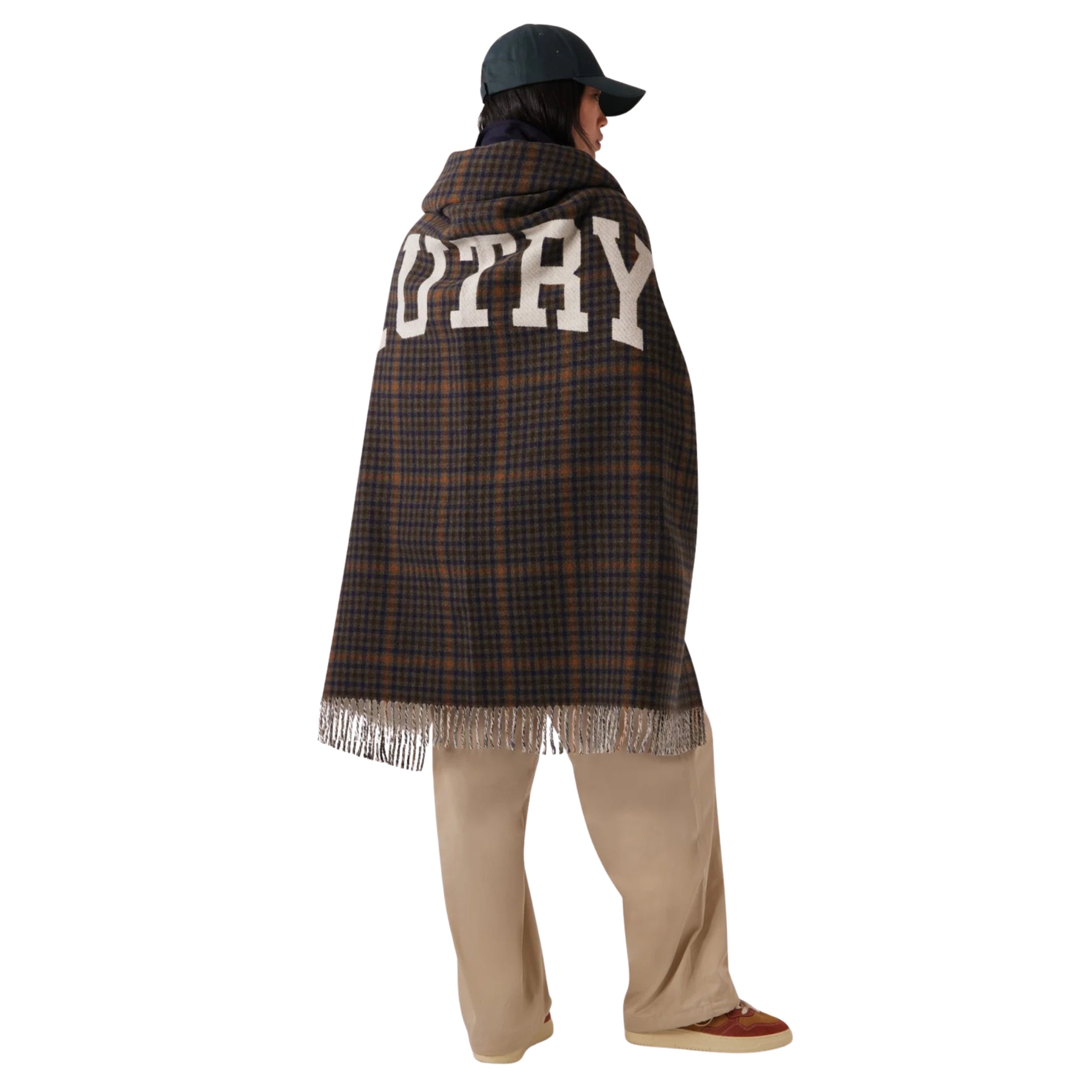 AUTRY Blanket Check with Maxi Logo Unisex - 130 x 130 cm