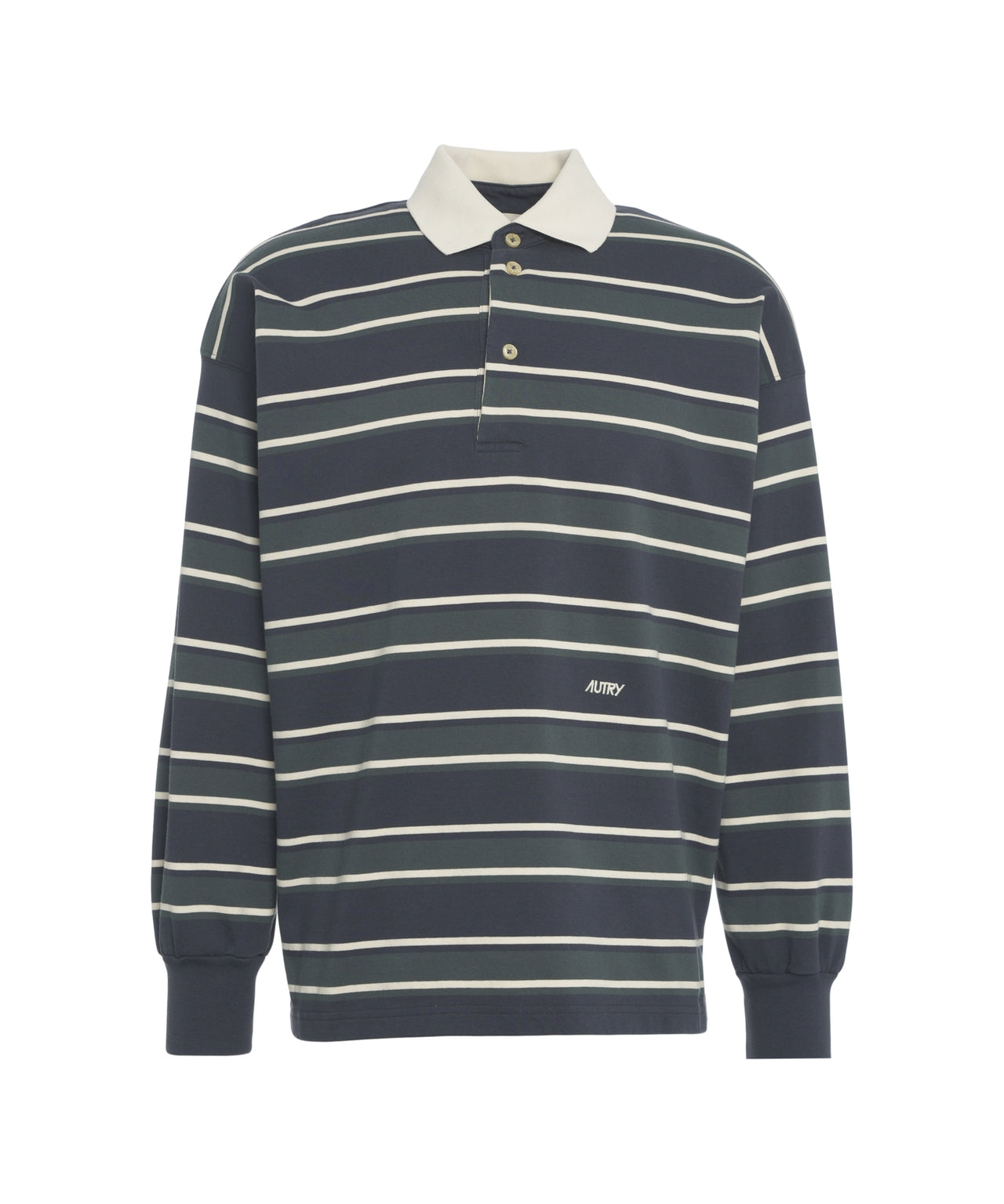 AUTRY Classic Striped Long Sleeve Polo