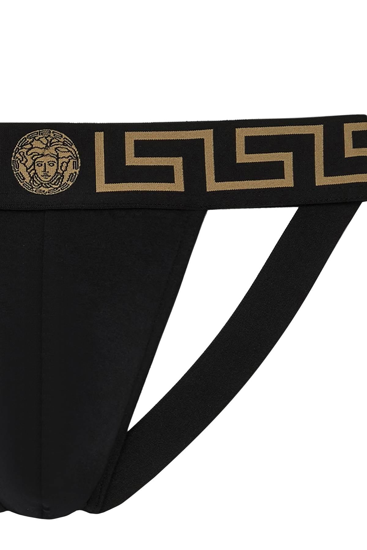 VERSACE Stretch Cotton Jockstrap for Men - SS25 Collection