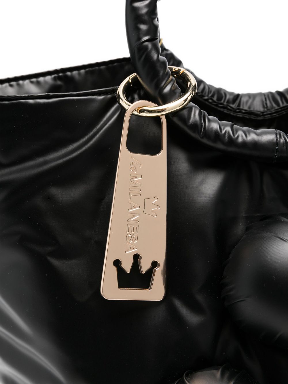 LA MILANESA Padded Bag with Circle Embellishments and Top Handles