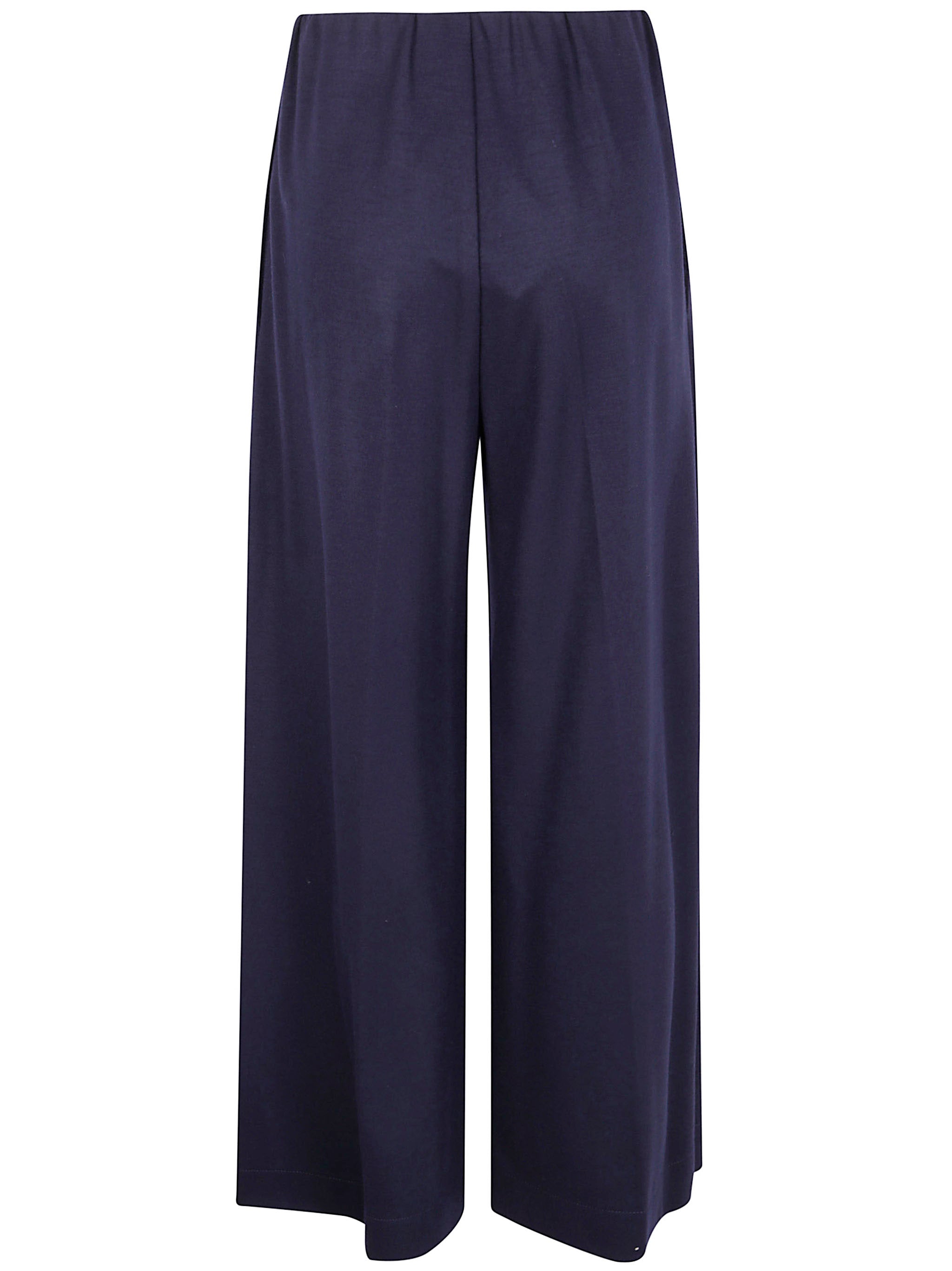 HARRIS WHARF LONDON Wide Leg Cropped Trousers in Superfine Merino