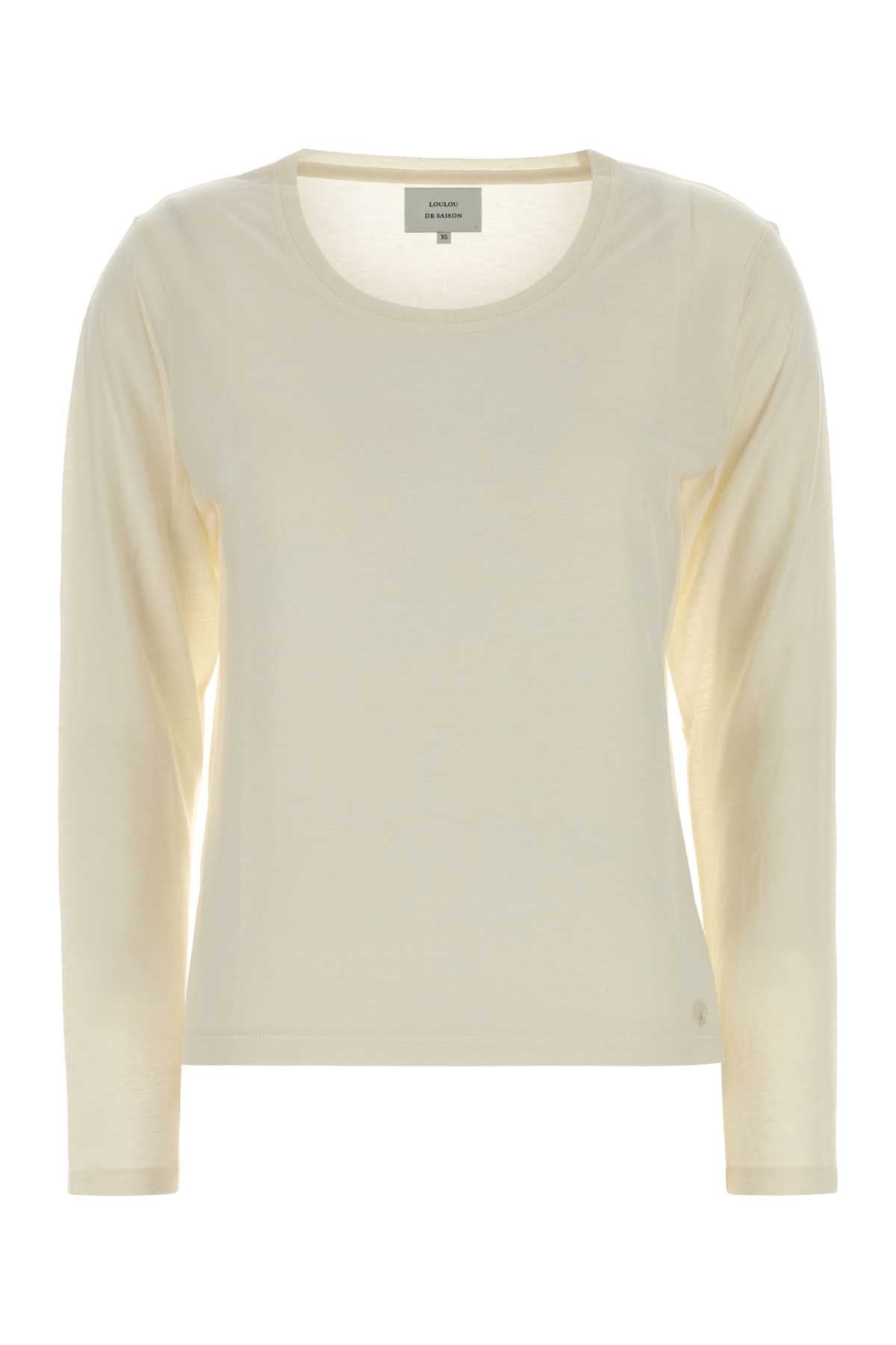 LOULOU DE SAISON Boat Neck Long Sleeve T-Shirt