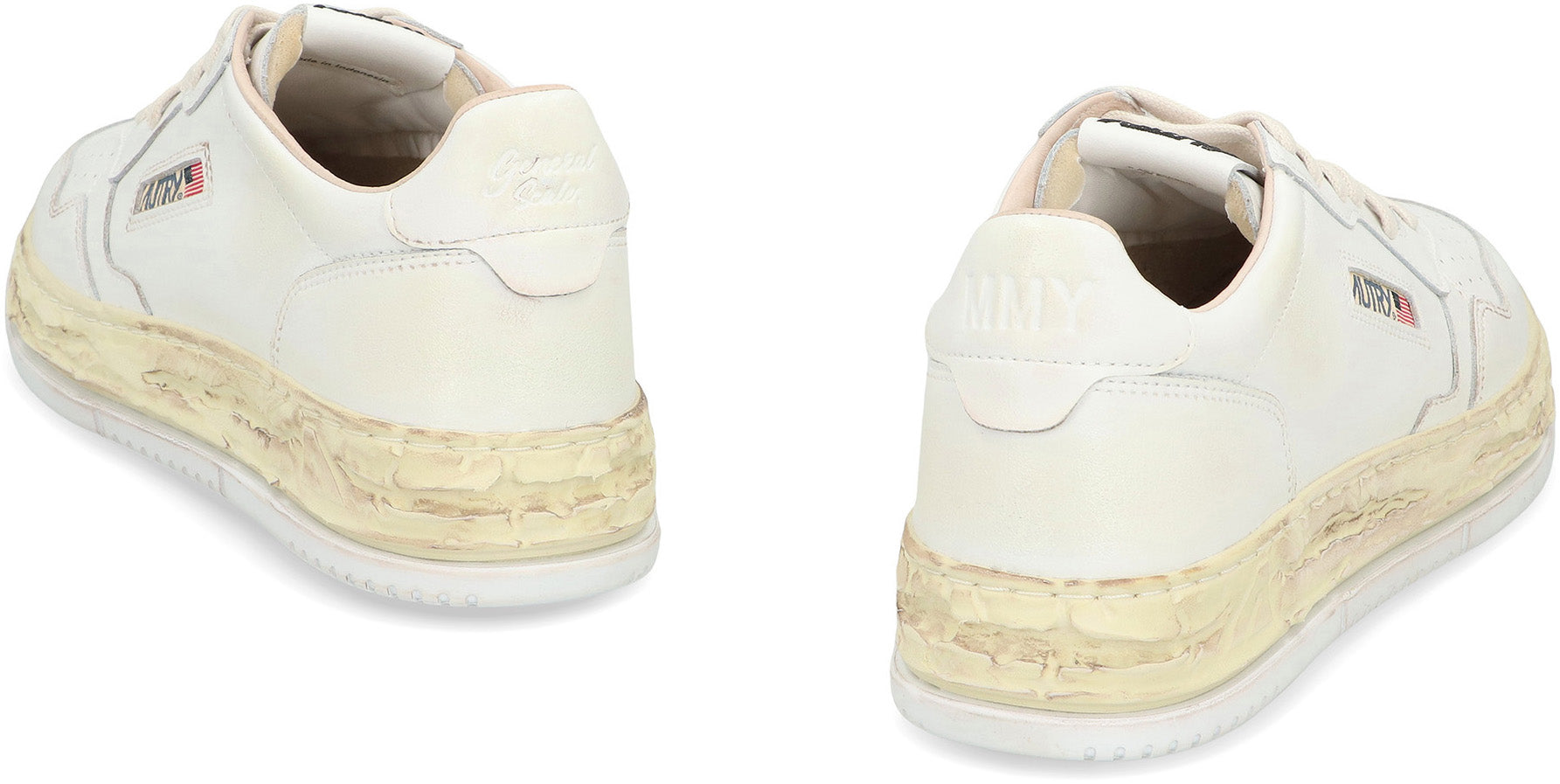 AUTRY X MIHARA YASUHIRO Perforated Leather Low Top Sneakers for Men