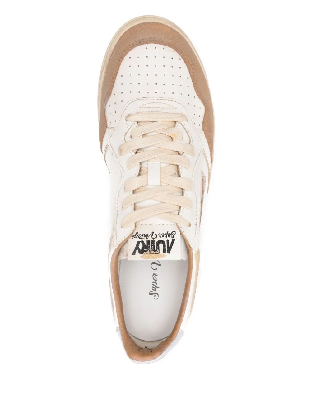 AUTRY Super Vintage Leather Sneakers with 2.5-3.5 cm Sole Height