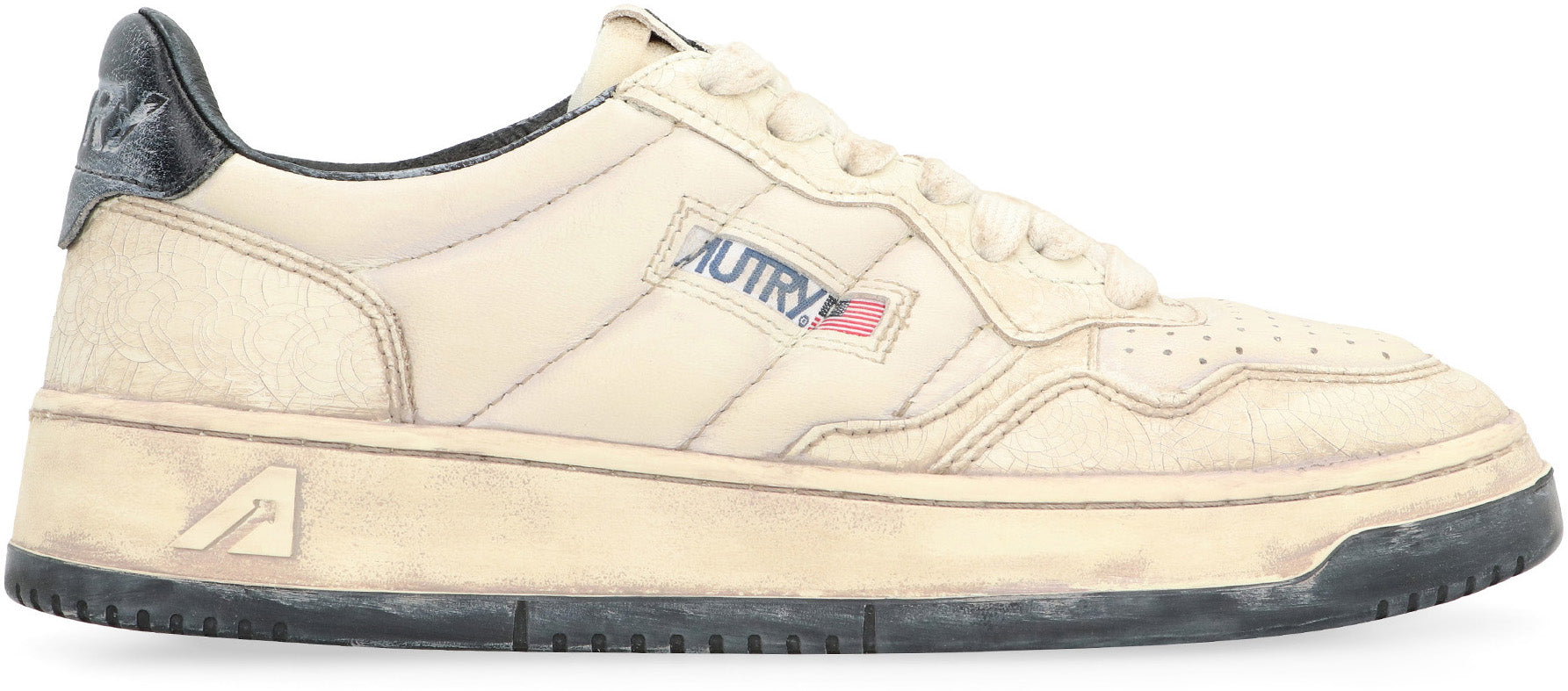 AUTRY Vintage Leather Low-Top Sneakers for Women