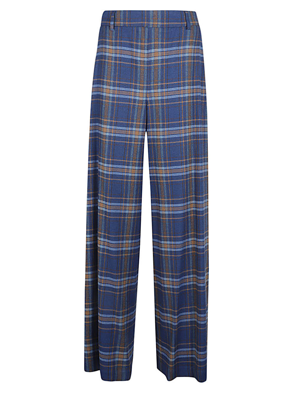 NIU Wide Leg Checkered Design Trousers