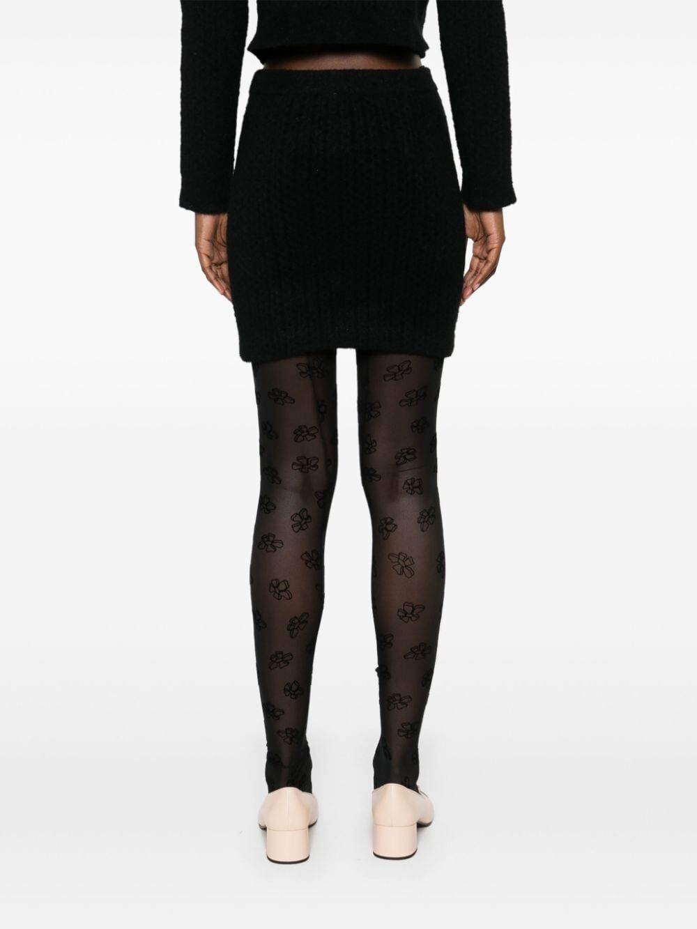 SELF-PORTRAIT Alpaca Blend Mini Skirt