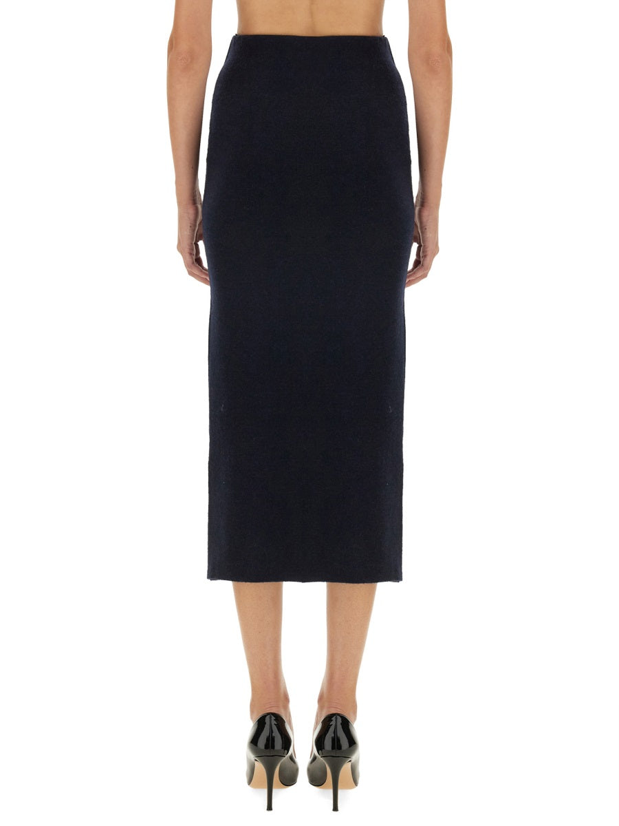 SELF-PORTRAIT Embellished Knit Midi Skirt