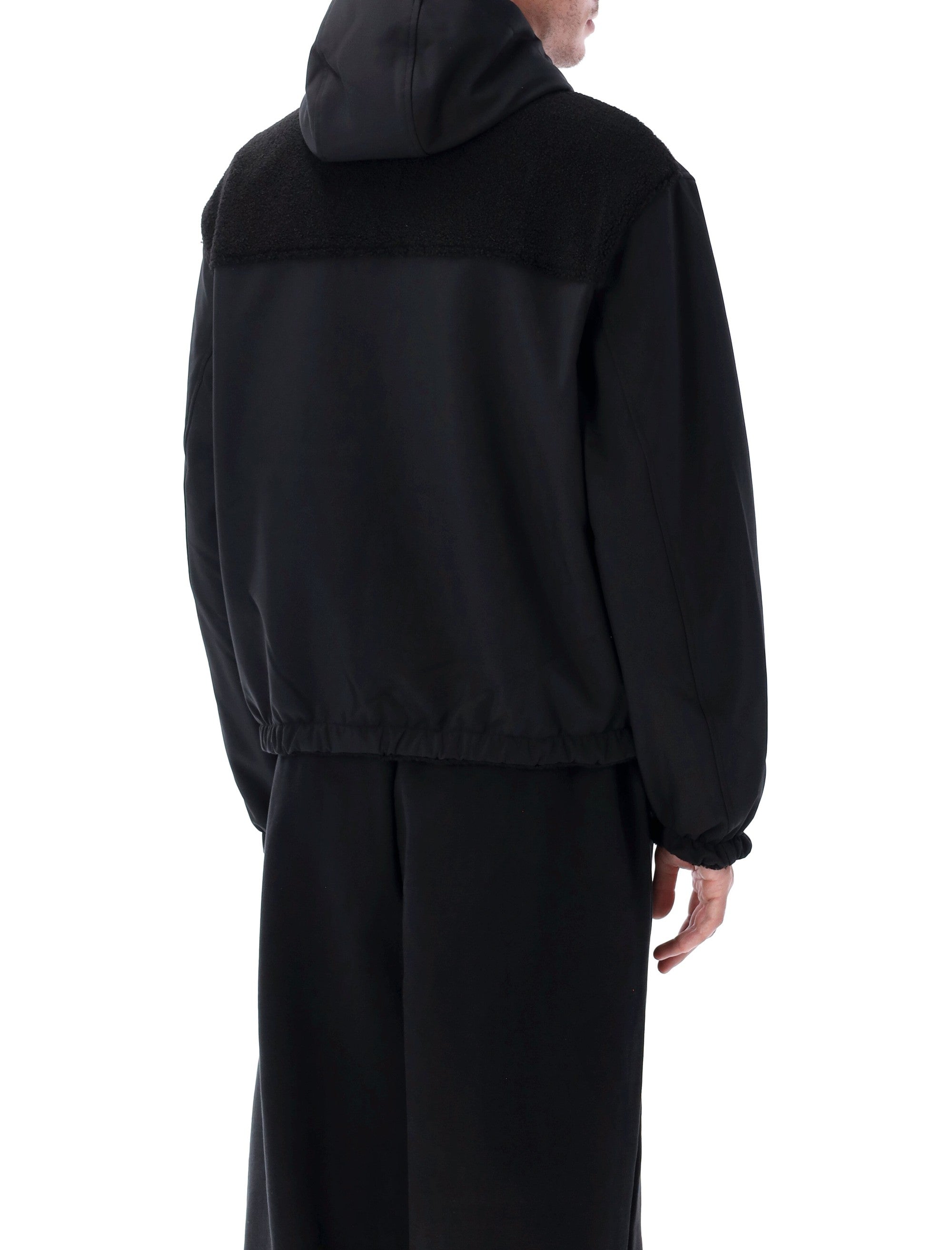 ARTE ANTWERP Reversible Nylon and Sherpa Technical Hooded Jacket (Size L)