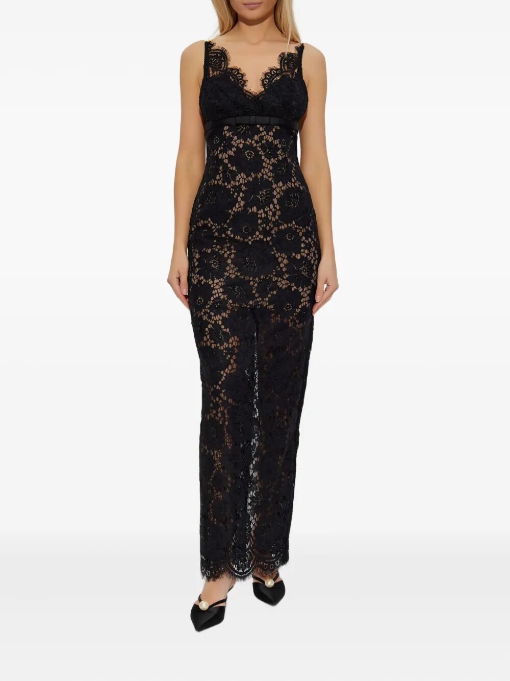 SELF-PORTRAIT Floral Lace Maxi Dress for Women - Fall/Winter 2025